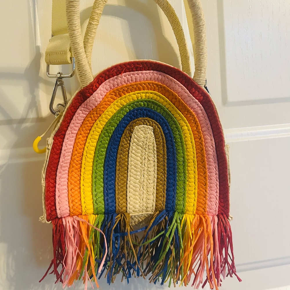 Rainbow Woven Handbag